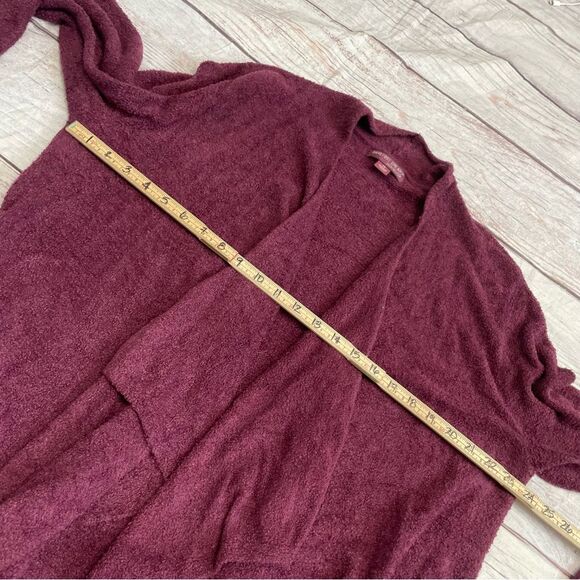 Barefoot Dreams CozyChic Ultra Lite® Hi/lo Cardi Sweater Maroon Size 1X - Picture 5 of 8